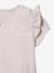 Wrap-Over Jacket in Cotton Gauze for Newborn Babies PURPLE LIGHT SOLID WITH DESIGN - vertbaudet enfant 