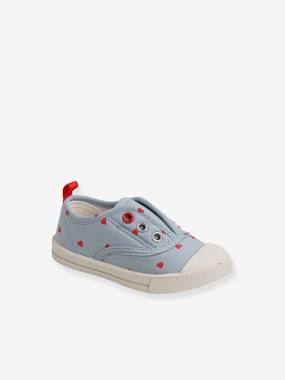 Shoes-Baby Footwear-Fabric Trainers with Elastic, for Baby Girls
