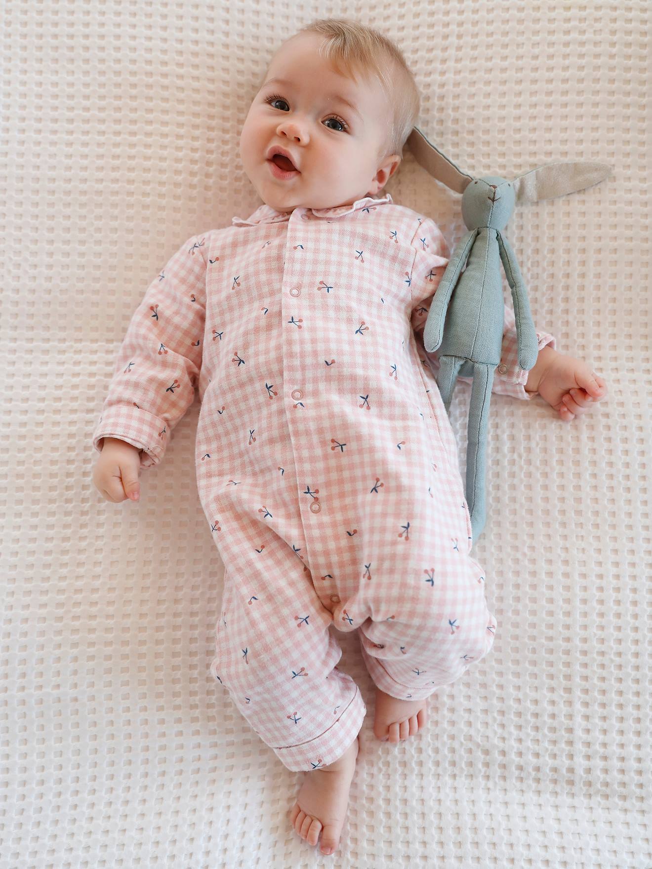 Newborn Baby Girl 100% Cotton Sleepsuit All-in-one Babygrow Pink 0-9 Months 