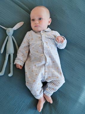Pyjama bébé en flanelle de coton ouverture naissance  - vertbaudet enfant