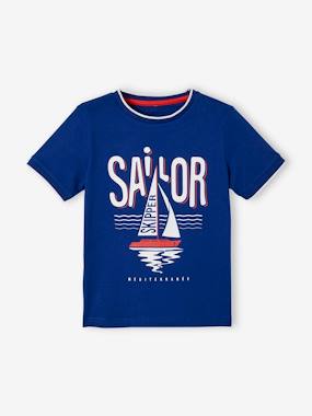 T-shirt Manches Longues Pour Garçon Vertbaudet - 100% Coton, Uni, Coloris Tendance