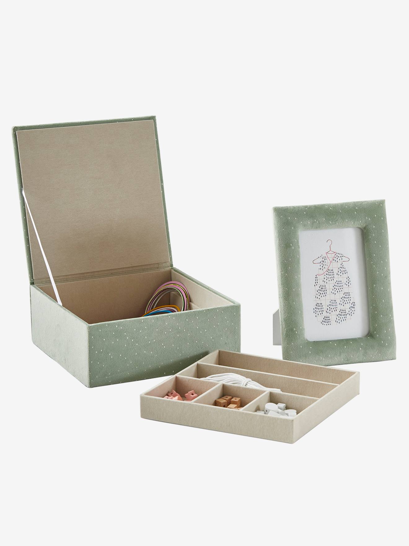 Boîte à Bijoux en Velours Collier Boîte à Bracelet Coffrets Cadeaux 