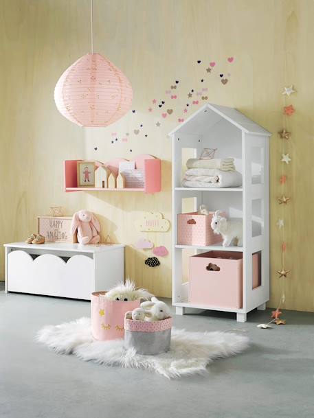 Etagère murale LIGNE NUAGE BLANC+ROSE - vertbaudet enfant 