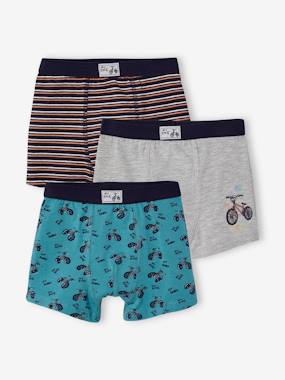 -Pack of 3 Stretch Bike Boxer Shorts for Boys, Oeko-Tex®