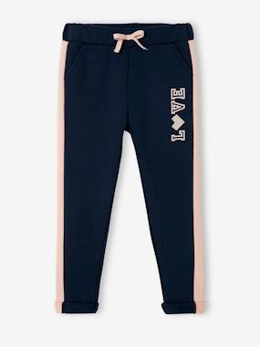 Girls-Fleece Joggers with Side Stripes for Girls