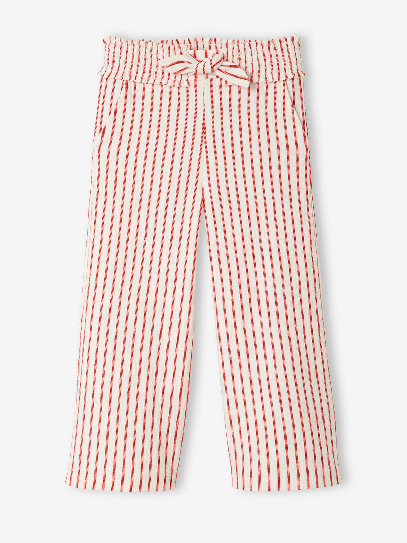 ladies striped wide leg trousers