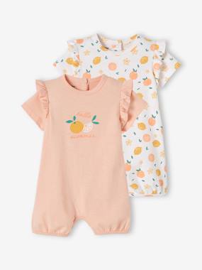 Baby-Pack of 2 Playsuit Pyjamas for Baby Girls, Oeko-Tex®