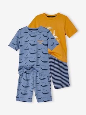 Boys-Pack of 2 Whale Pyjamas for Boys