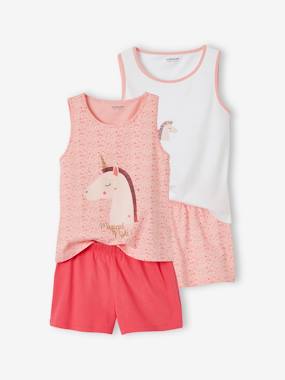 Fille-Pyjama, surpyjama-Lot de 2 pyjashorts fille