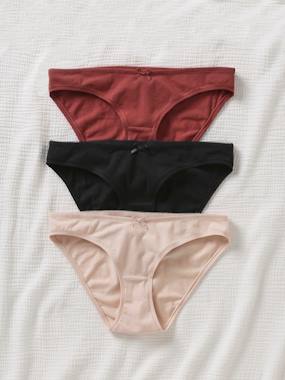 Vêtements de grossesse-Lingerie-Lot de 3 culottes de grossesse en coton bio