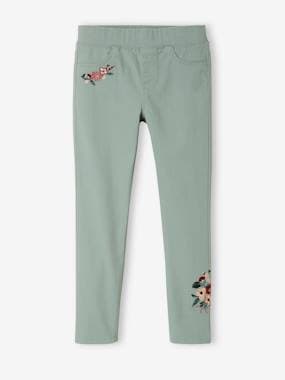 Fille-Pantalon-Tregging brodé MorphologiK Medium Fille