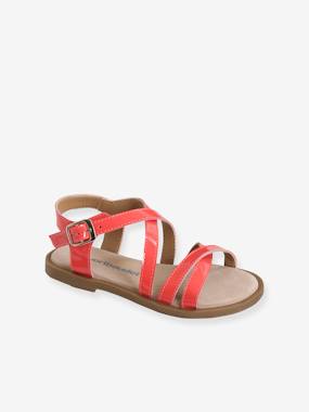 Shoes-Sandals with Crossover Straps for Girls