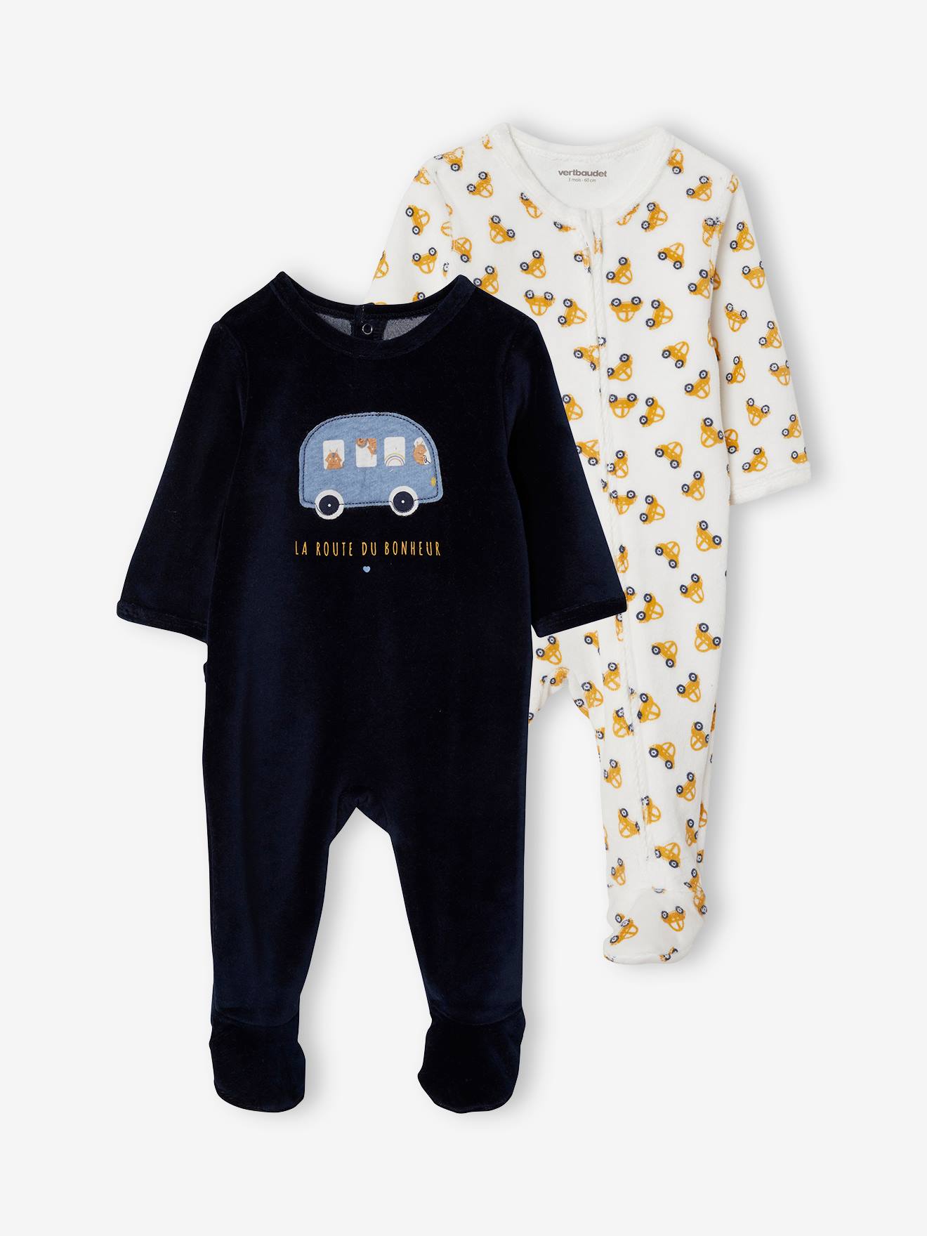 Pyjamas Fille ★ Bébé Naissance 0 à 1 Mois ★ Lot de 3 Pyjamas