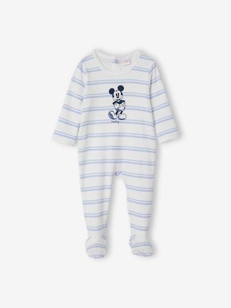 Pyjama Bebe Disney Mickey Raye Bleu Et Blanc Bebe