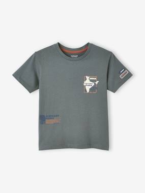 -T-Shirt with Jungle Animals Motif for Boys