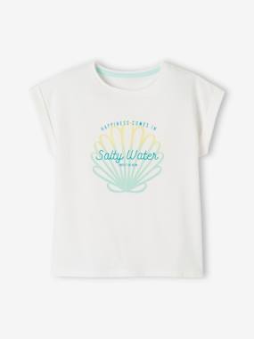 -T-Shirt with Iridescent Shell, for Girls