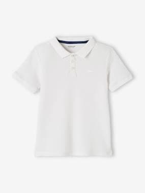 eco-friendly-fashion-Short Sleeve Polo Shirt, Embroidery on the Chest, for Boys