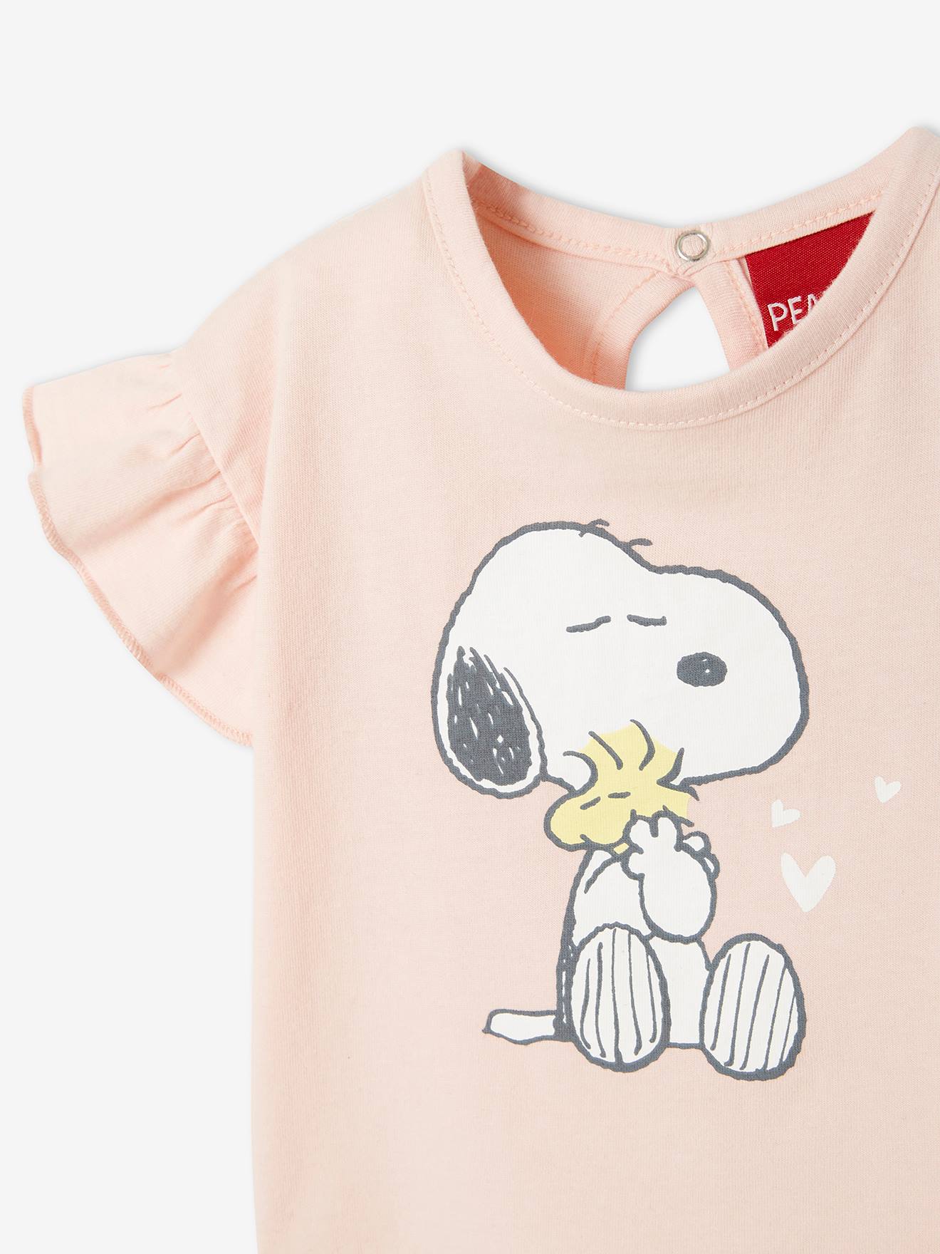 Snoopy T-Shirt for Baby Girls, by Peanuts Pink Medium Solid with Desig