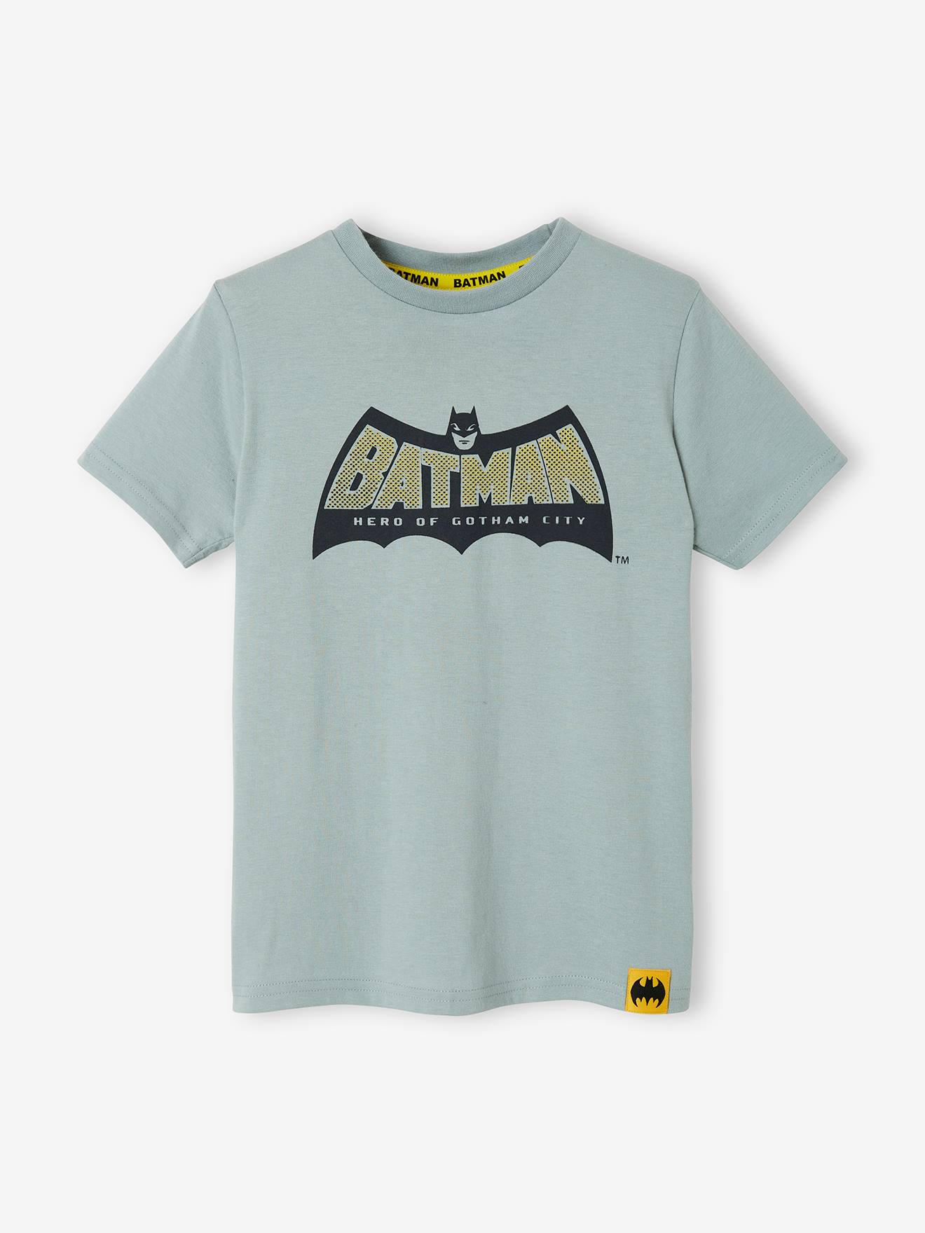 100% Official DC COMICS Merch Kids Boys Grey T-SHIRT Top Gotham City BATMAN 
