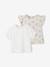 Lot de 2 T-shirts romantiques bébé manches courtes lilas imprimée - vertbaudet enfant 