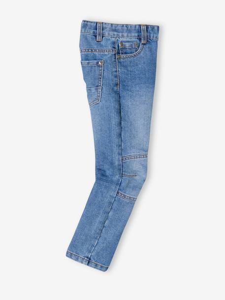 MEDIUM Hip MorphologiK Indestructible Straight Leg 'Waterless' Jeans BLUE DARK SOLID+BLUE DARK WASCHED - vertbaudet enfant 
