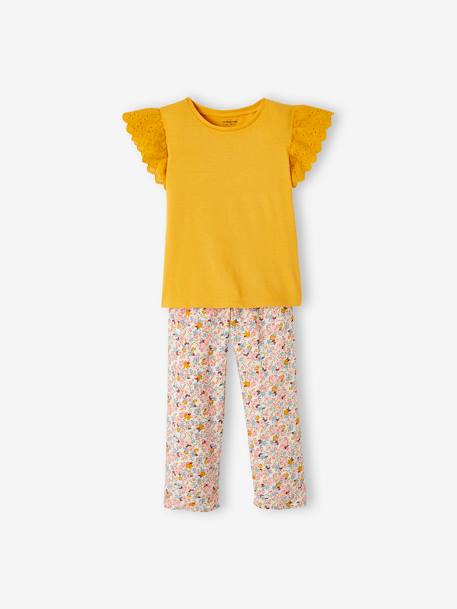 Pantalon Large Fantaisie Fille – Coupe Paperbag Tendance, Motifs Damier Et Fleurs Laser, Taille Haute Élastiquée