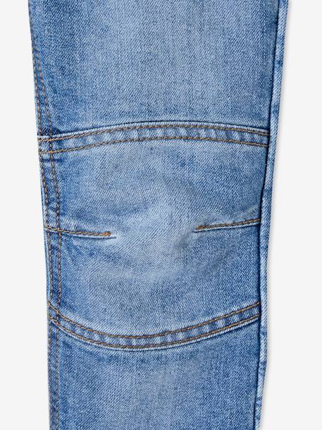 MEDIUM Hip MorphologiK Indestructible Straight Leg 'Waterless' Jeans BLUE DARK SOLID+BLUE DARK WASCHED - vertbaudet enfant 