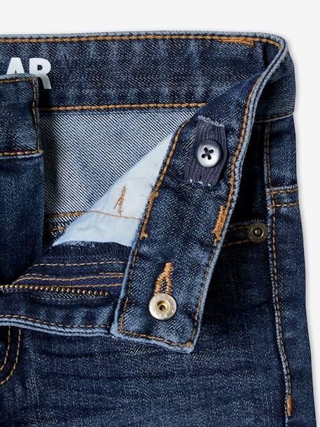 MEDIUM Hip MorphologiK Indestructible Straight Leg 'Waterless' Jeans BLUE DARK SOLID+BLUE DARK WASCHED - vertbaudet enfant 