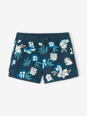 Sportwear-Sports Shorts with Floral Print, for Girls