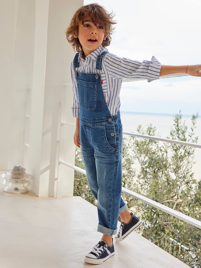 Denim Dungarees for Boys - denim blue, Boys