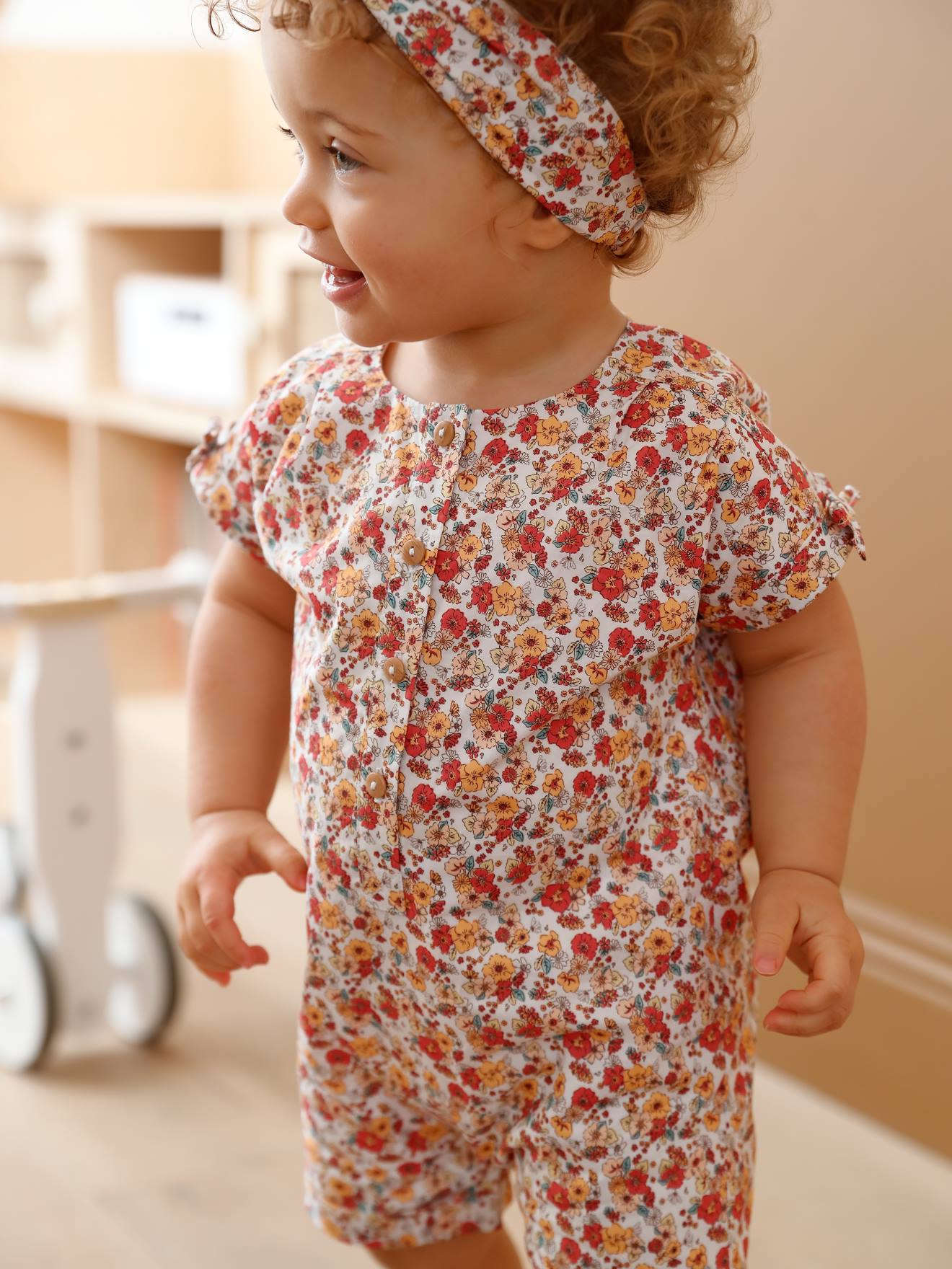 Infant Baby Girls Jumpsuit Romper+Floral Print Pants+Headband Outfit Set D0 