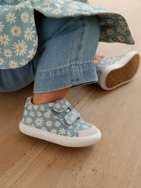 Shoes-Girls Footwear-Touch-Fastening Trainers in Canvas for Baby Girls