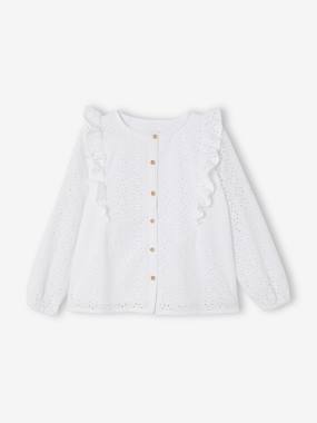 Girls-Blouses, Shirts & Tunics-Broderie Anglaise Blouse for Girls