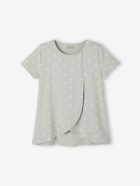 Vêtements de grossesse-Allaitement-T-shirt grossesse et allaitement pans croisés pour allaiter