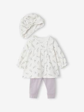 Baby-Dress + Leggings + Hat Outfit, for Babies