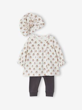 Dress + Leggings + Hat Outfit, for Babies  - vertbaudet enfant