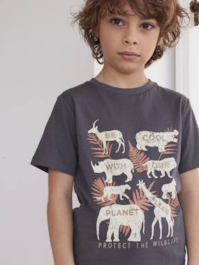 Boys-Animals T-Shirt in Organic Cotton, for Boys