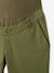 Chino Trousers in Stretch Cotton for Maternity GREEN DARK SOLID - vertbaudet enfant 