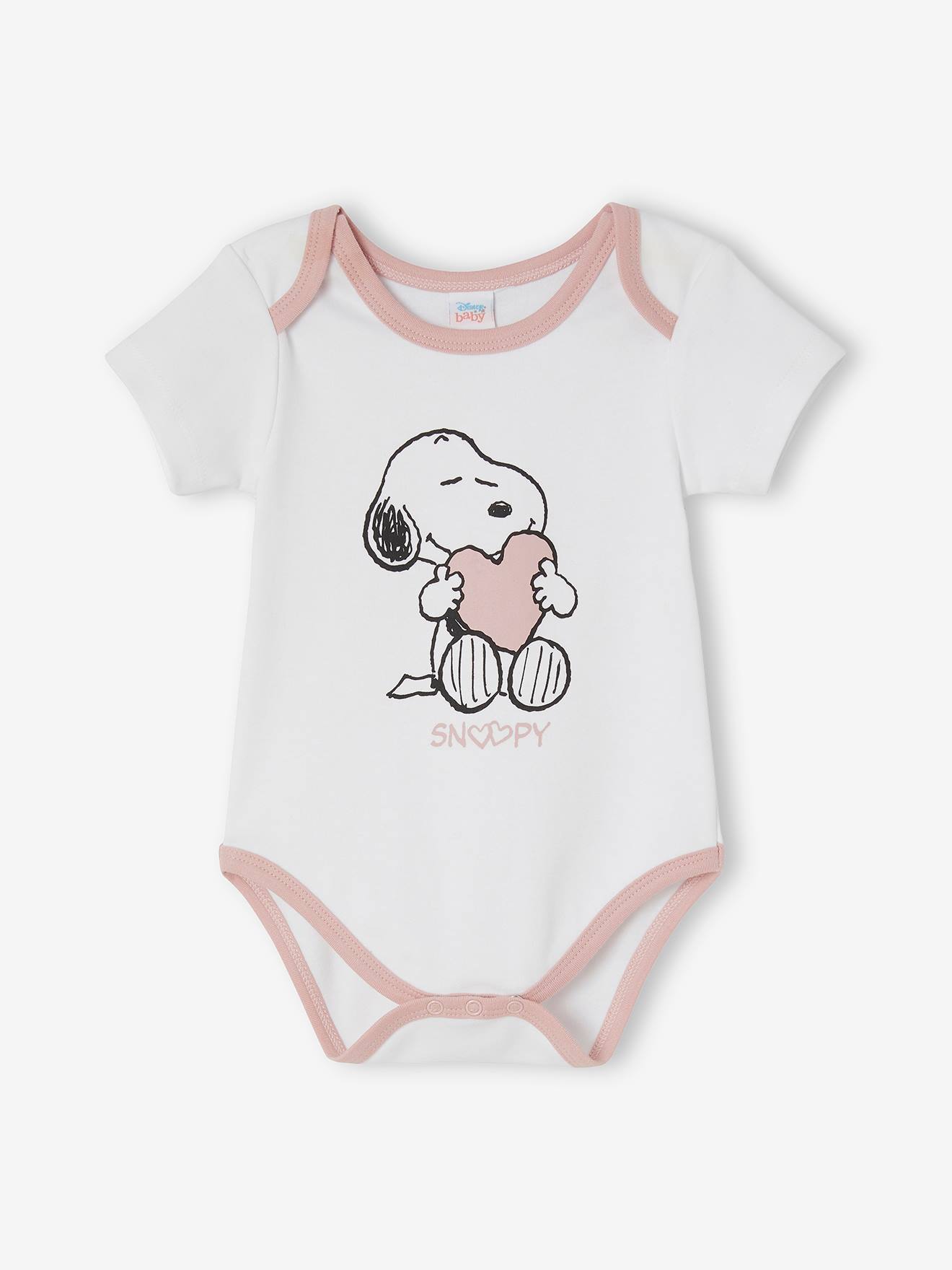Lot de 2 bodies bébé fille Snoopy Peanuts® - lot blanc et rose, Bébé