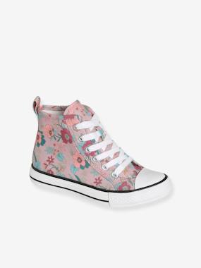 -High Top Trainers in Fancy Fabric, for Girls