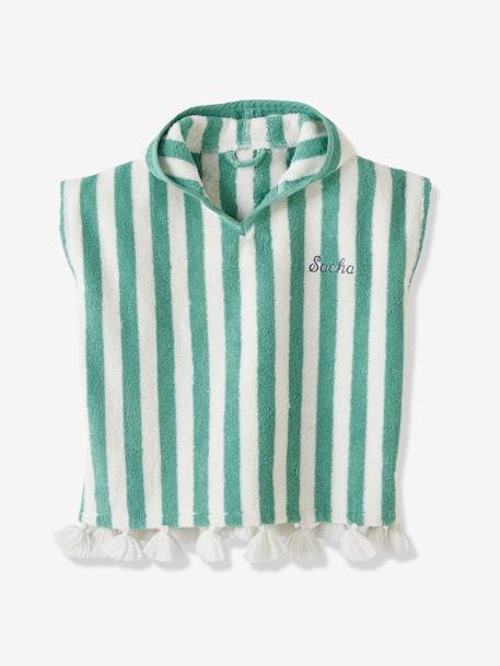 Poncho de bain bébé bleu+rose+vert - vertbaudet enfant 