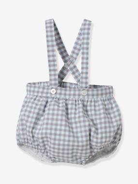 Baby-Shorts-Gingham Bloomers for Babies by CYRILLUS