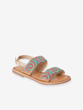 -Sandals in Beaded Textile for Girls