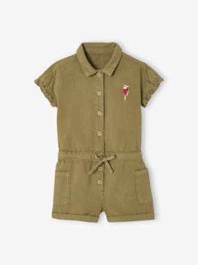 Girls-Lyocell® Jumpsuit, Ruffles on the Sleeves, for Girls