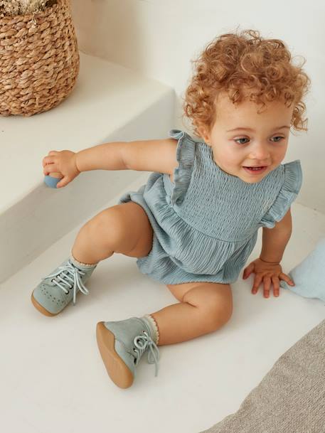 Combinaison Courte Sans Manches Bebe Gris Bebe