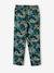 Fluid Cropped Trousers with Floral Print, for Girls BLUE LIGHT ALL OVER PRINTED+GREEN DARK ALL OVER PRINTED+WHITE DARK ALL OVER PRINTED+WHITE LIGHT ALL OVER PRINTED - vertbaudet enfant 