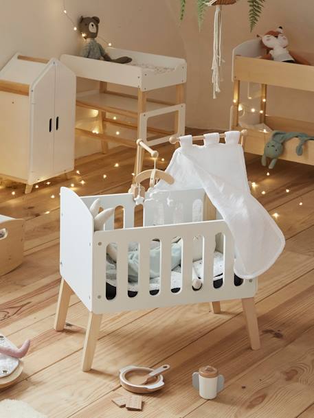 Wooden Mobile for Doll's Bed Wood/White - vertbaudet enfant 