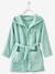 Peignoir de bain à capuche enfant BEIGE+BLEU DENIM+BLEU GRIS+CORAIL+parme+VERT BLEUTE+VERT FONCE - vertbaudet enfant 