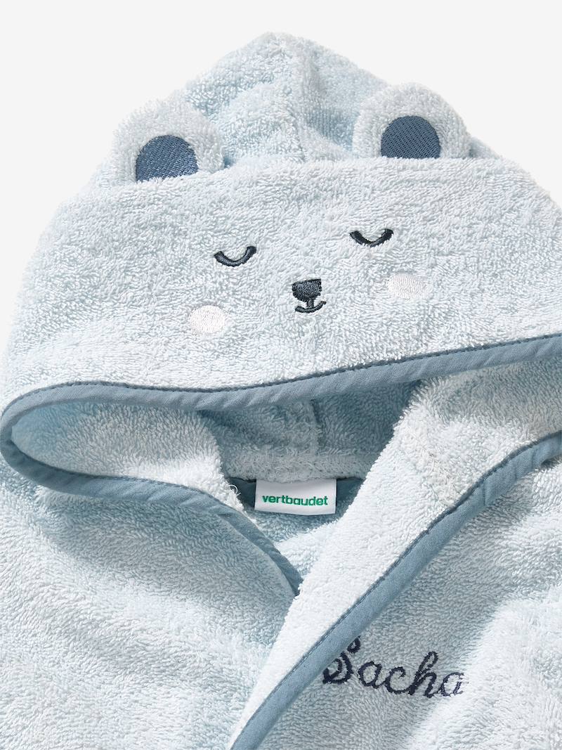 Bear Bathrobe for Babies light blue, Bedding & Decor