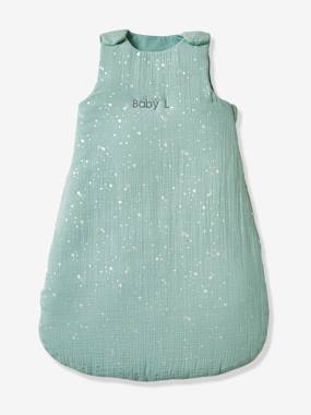 Bedding & Decor-Baby Bedding-Sleeveless Baby Sleep Bag in Organic* Cotton Gauze, Comets